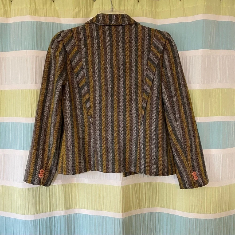 Shukmei Jacket Striped Sz Small